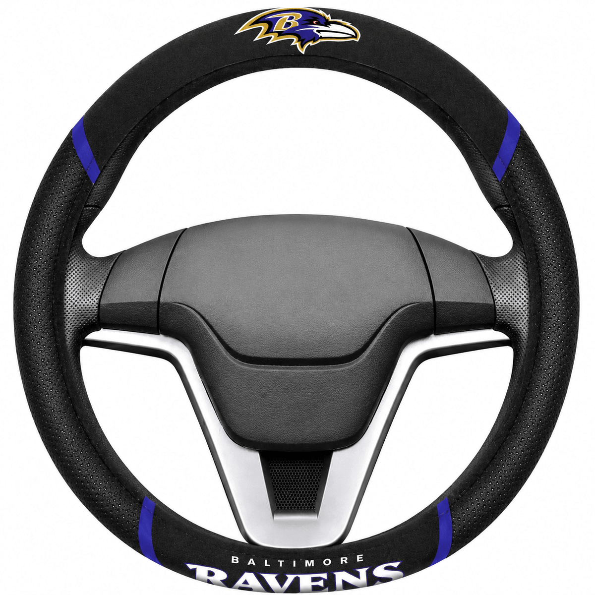 NFL Baltimore Ravens, Embroidered Steering Wheel Cover - Officially Licensed My Store Fan Gear - Apparel category - Fan Trendz