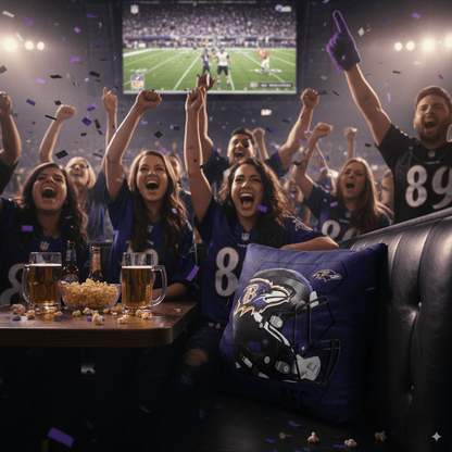 NFL Baltimore Ravens Velvet Plush 18x18" CUSHION - Officially Licensed My Store Fan Gear - Apparel category - Fan Trendz