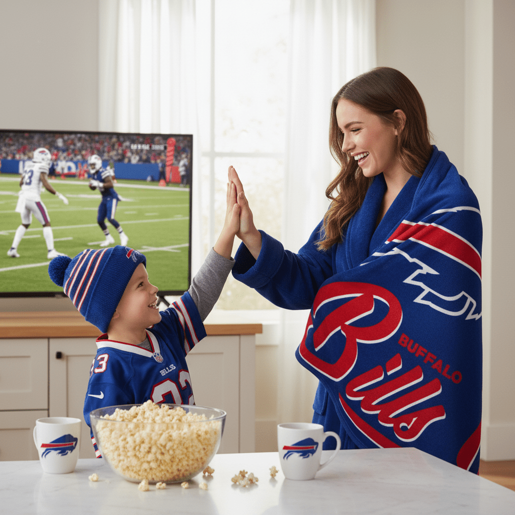 NFL Buffalo Bills, 60x80, Plush Blanket - Officially Licensed My Store Fan Gear - Apparel category - Fan Trendz