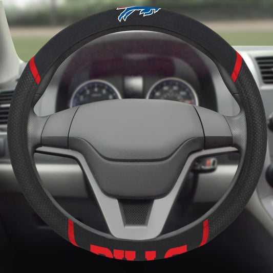 NFL Buffalo Bills, Embroidered Steering Wheel Cover - Fan Trendz