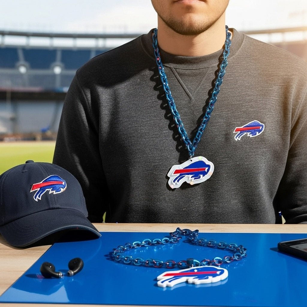 NFL Buffalo Bills, Light up Big Logo Fan Chain - Officially Licensed My Store Fan Gear - Apparel category - Fan Trendz