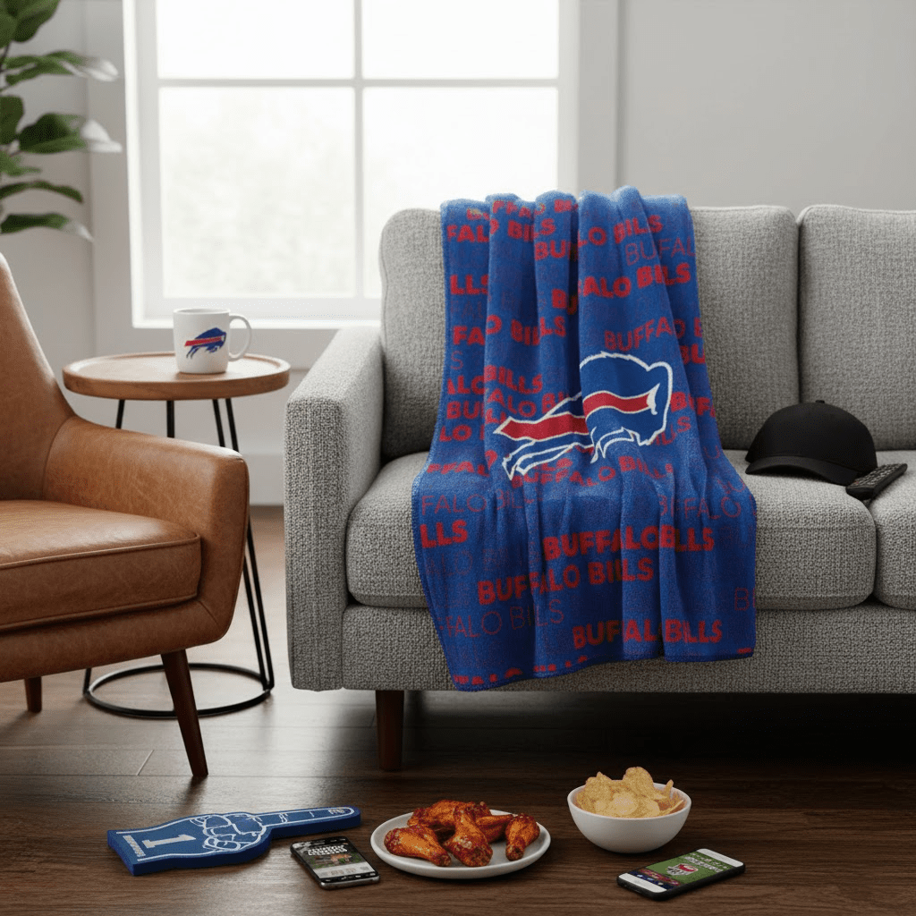 NFL Buffalo Bills Micro Plush Blanket - Officially Licensed My Store Fan Gear - Apparel category - Fan Trendz