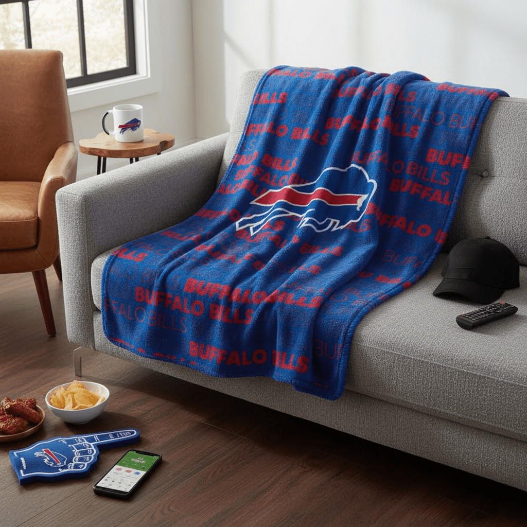 NFL Buffalo Bills Micro Plush Blanket - Officially Licensed My Store Fan Gear - Apparel category - Fan Trendz