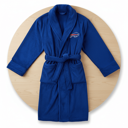 NFL Buffalo Bills Plush ROBE, Team Logo Embroidered - Officially Licensed My Store Fan Gear - Apparel category - Fan Trendz