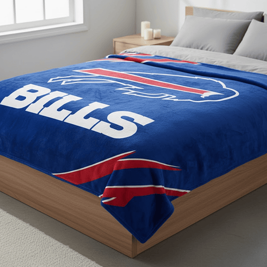 NFL Buffalo Bills Queen Size Plush Blanket - Fan Trendz