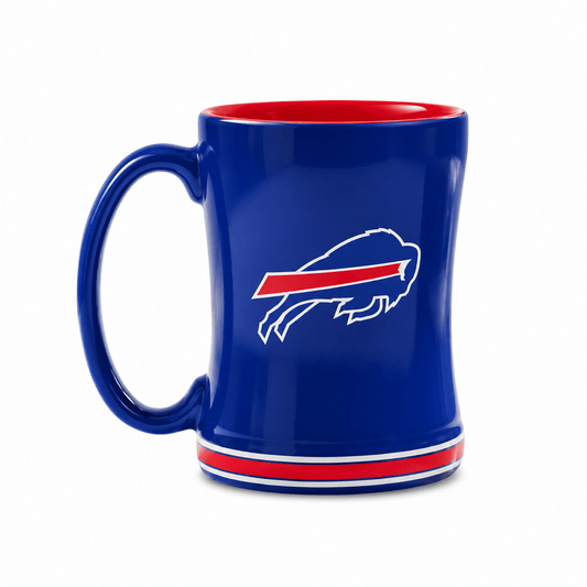 NFL Buffalo Bills Team Color 14oz Embossed Ceramic Relief Mug - Officially Licensed My Store Fan Gear - Apparel category - Fan Trendz