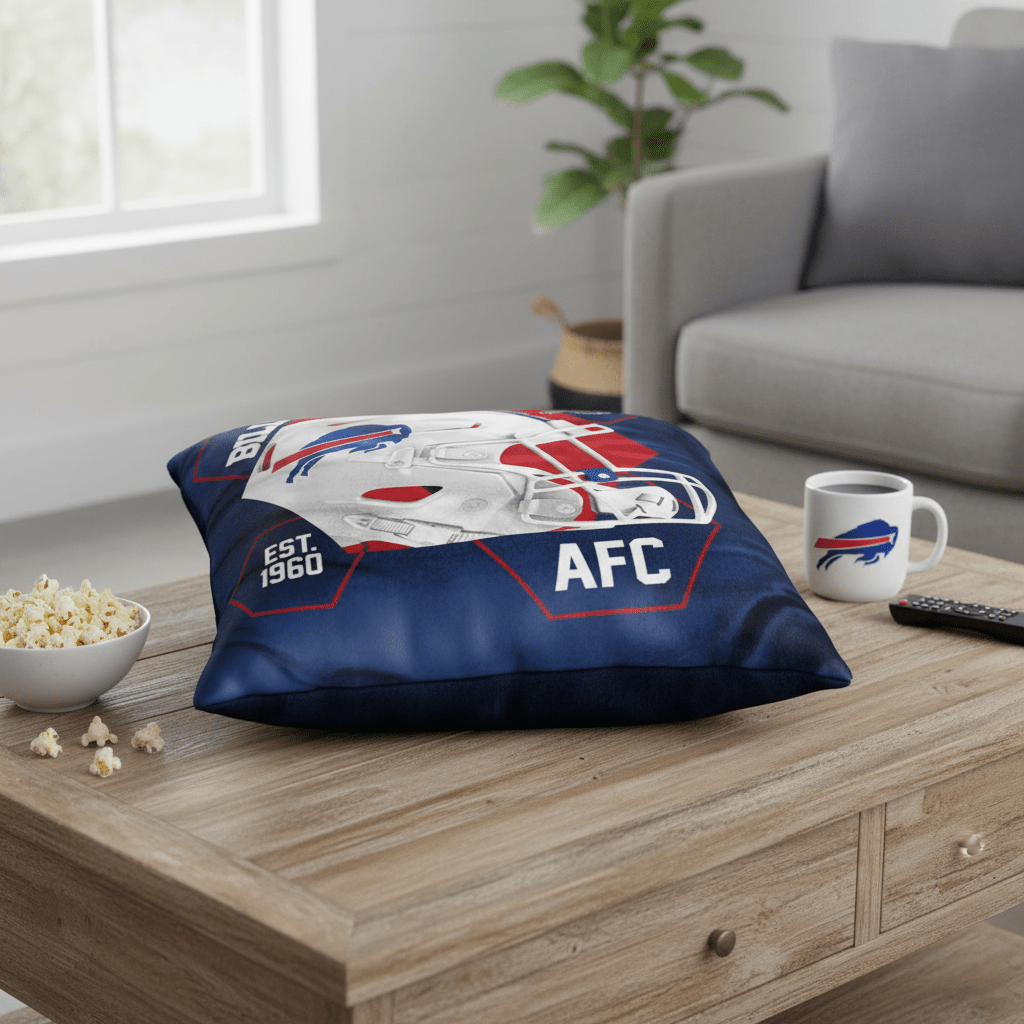 NFL Buffalo Bills Velvet Plush 18x18" CUSHION - Officially Licensed My Store Fan Gear - Apparel category - Fan Trendz