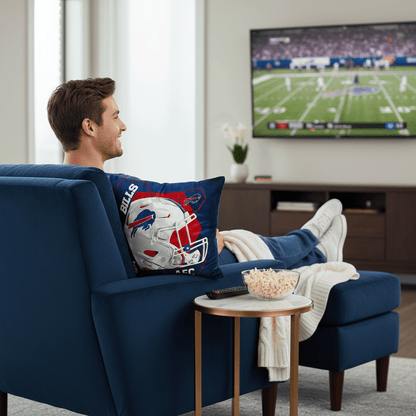 NFL Buffalo Bills Velvet Plush 18x18" CUSHION - Officially Licensed My Store Fan Gear - Apparel category - Fan Trendz