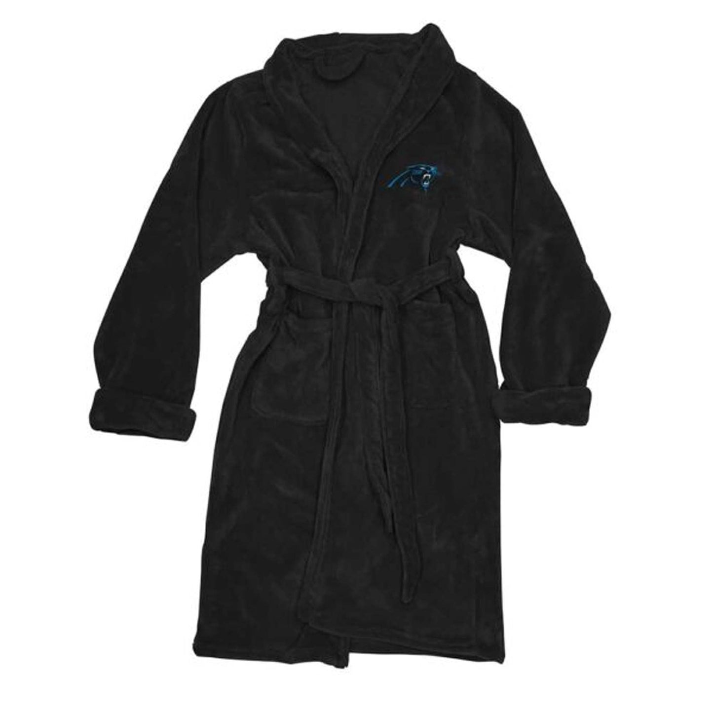 NFL Carolinaa Panthers Plush ROBE, Team Logo Embroidered - Officially Licensed My Store Fan Gear - Apparel category - Fan Trendz