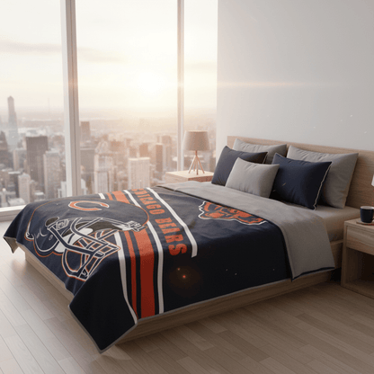 NFL Chicago Bears 60 x 80 Plush Blanket - Officially Licensed My Store Fan Gear - Apparel category - Fan Trendz