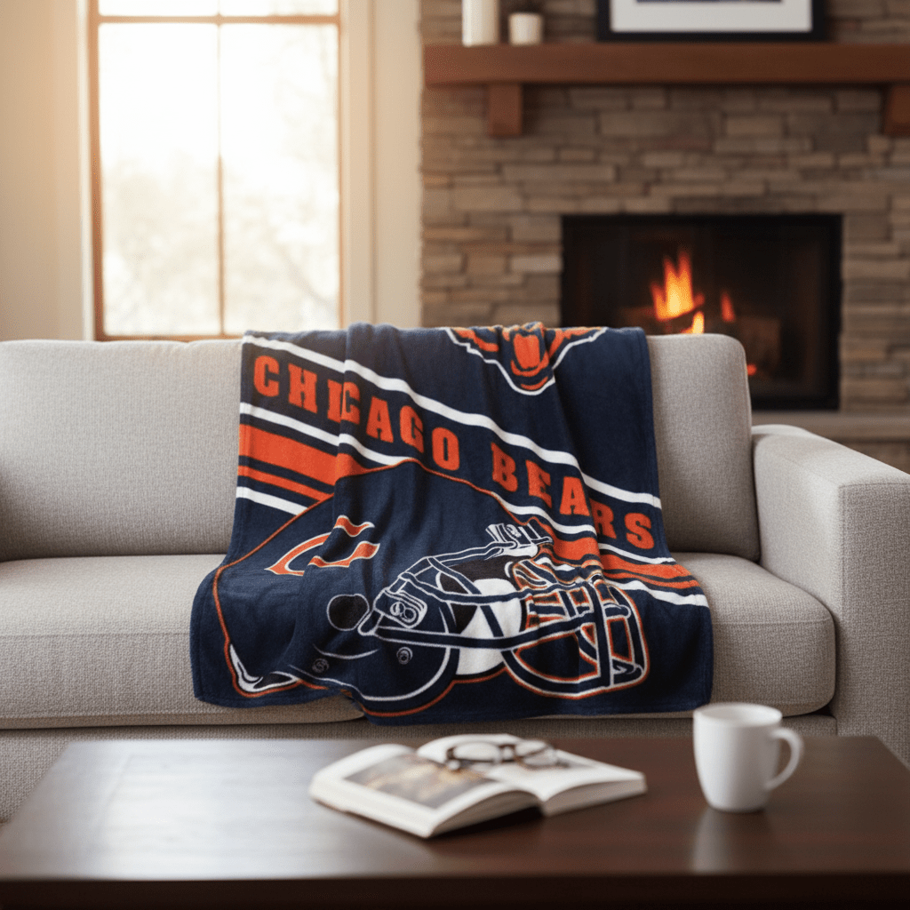 NFL Chicago Bears 60 x 80 Plush Blanket - Officially Licensed My Store Fan Gear - Apparel category - Fan Trendz