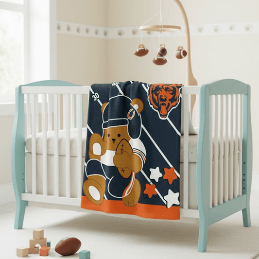 NFL Chicago Bears Baby Size Plush Blanket - Fan Trendz