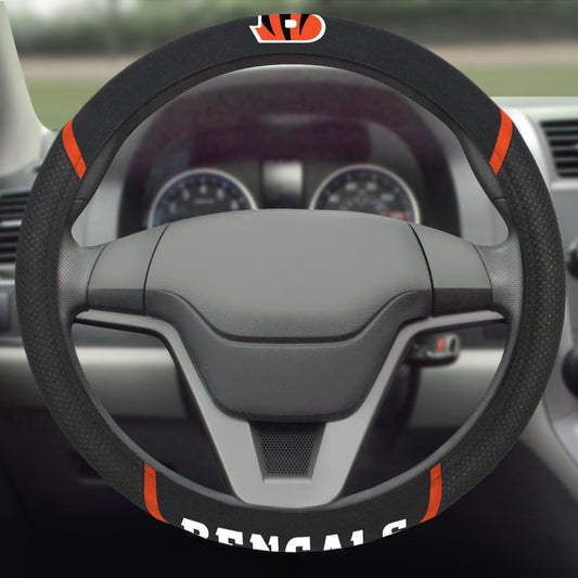 NFL Cincinnati Bengals, Embroidered Steering Wheel Cover - Officially Licensed My Store Fan Gear - Apparel category - Fan Trendz