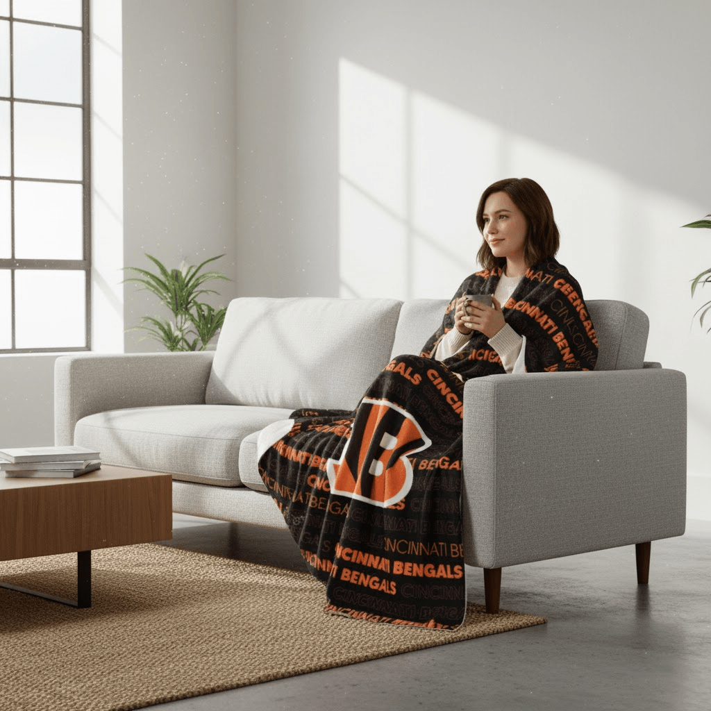 NFL Cincinnati Bengals Micro Plush Blanket - Officially Licensed My Store Fan Gear - Apparel category - Fan Trendz