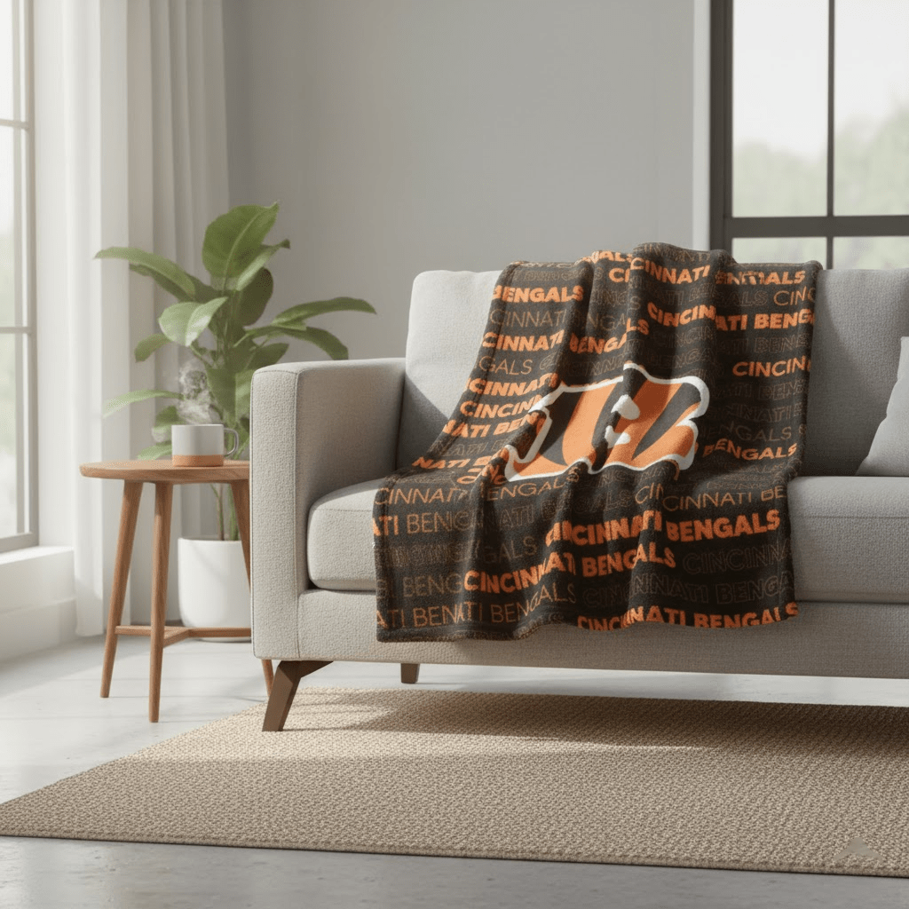 NFL Cincinnati Bengals Micro Plush Blanket - Officially Licensed My Store Fan Gear - Apparel category - Fan Trendz