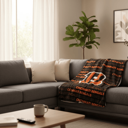 NFL Cincinnati Bengals Micro Plush Blanket - Officially Licensed My Store Fan Gear - Apparel category - Fan Trendz