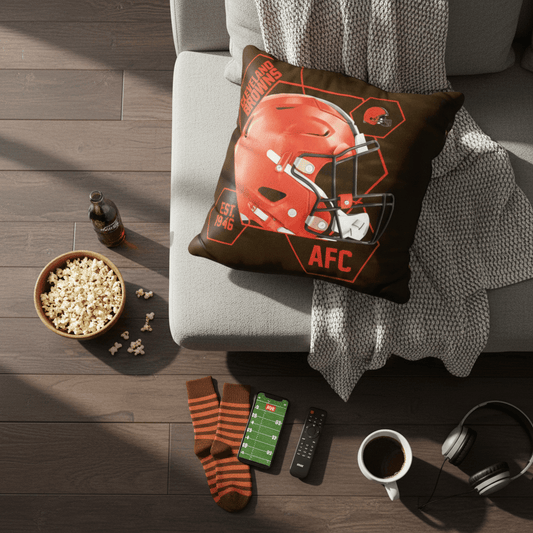 NFL Cleveland Browns Velvet Plush 18x18" CUSHION - Fan Trendz