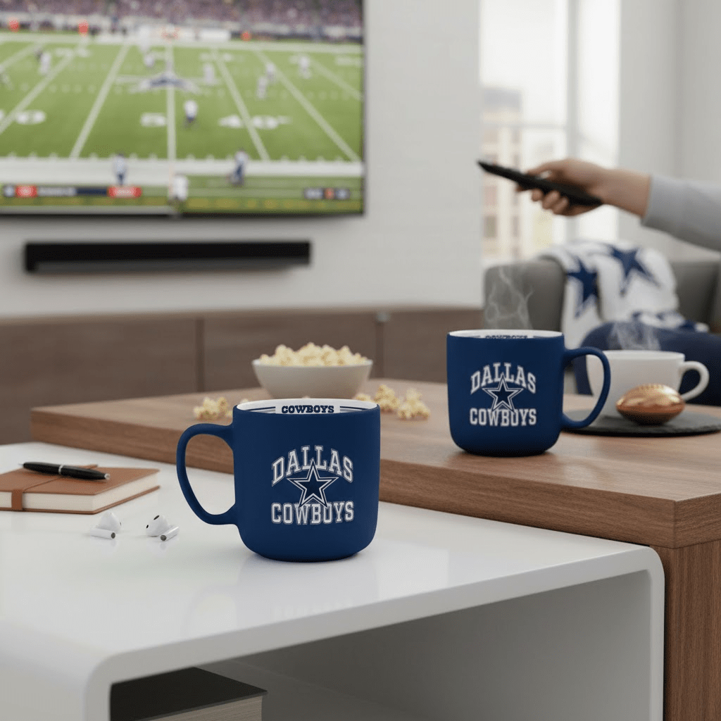 NFL Dallas Cowboys 15oz 'Stripe' Ceramic Mug - Officially Licensed My Store Fan Gear - Apparel category - Fan Trendz