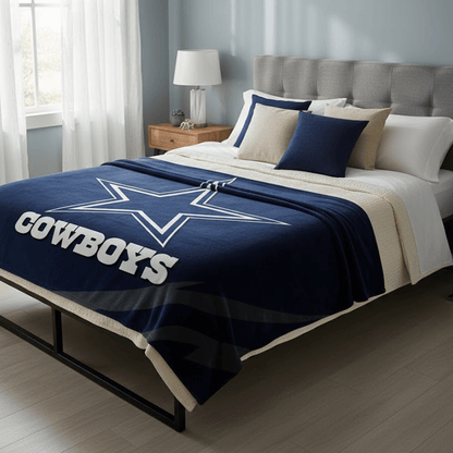 NFL Dallas Cowboys King Size Plush Blanket - Officially Licensed My Store Fan Gear - Apparel category - Fan Trendz
