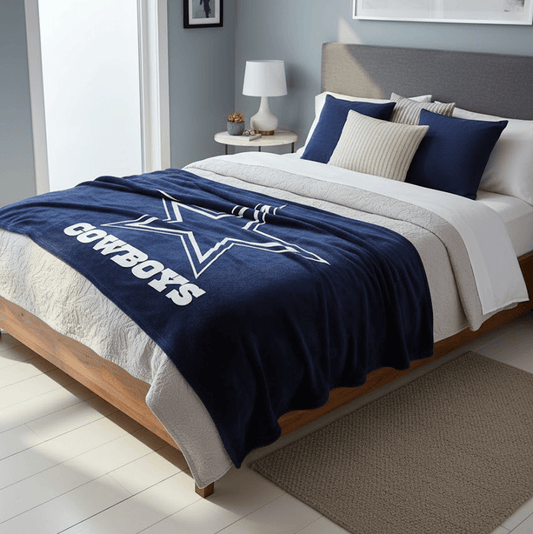 NFL Dallas Cowboys King Size Plush Blanket - Officially Licensed My Store Fan Gear - Apparel category - Fan Trendz