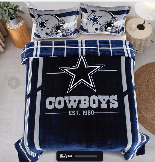 NFL Dallas Cowboys Queen Size Cloud Comforter 3 pc set - Officially Licensed My Store Fan Gear - Apparel category - Fan Trendz