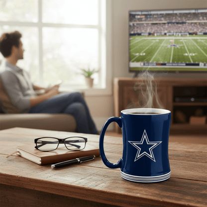 NFL Dallas Cowboys Team Color 14oz Embossed Ceramic Relief Mug - Officially Licensed My Store Fan Gear - Apparel category - Fan Trendz