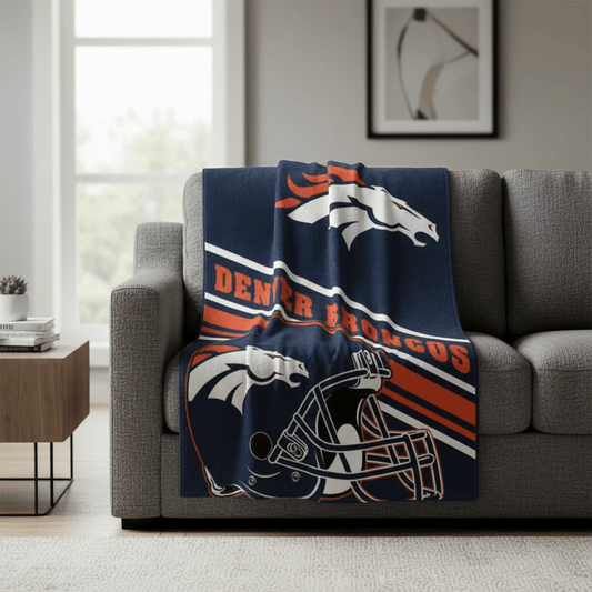 NFL Denver Broncos 60 x 80 Plush Blanket - Officially Licensed My Store Fan Gear - Apparel category - Fan Trendz