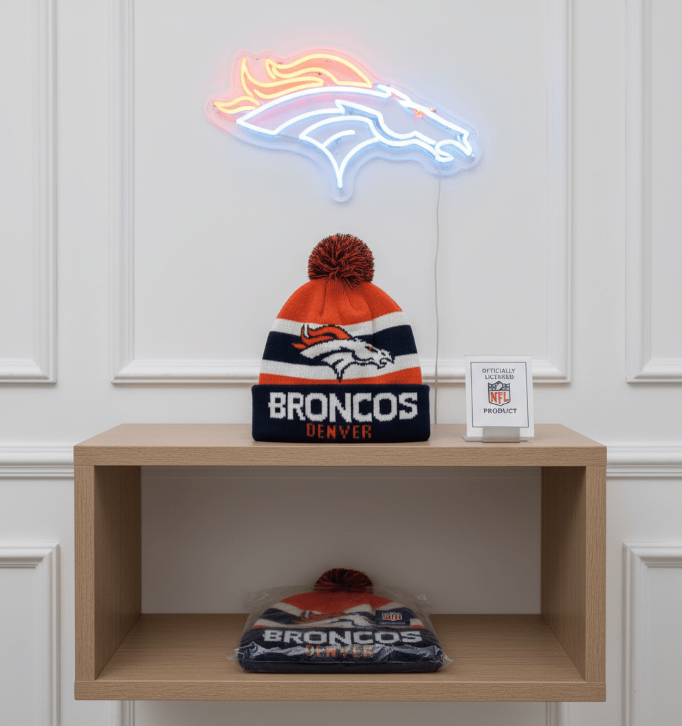 NFL Denver Broncos, Ball Ornament with Beanie Inside - Officially Licensed My Store Fan Gear - Apparel category - Fan Trendz