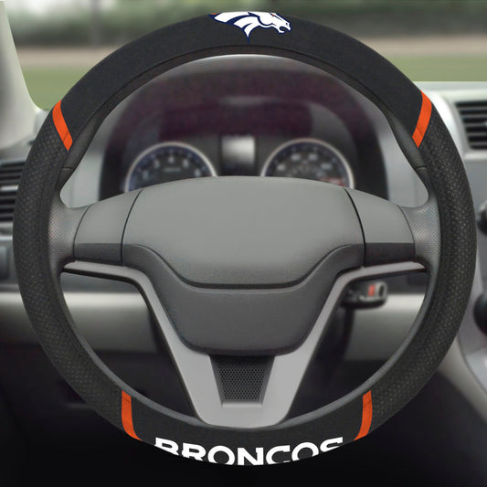 NFL Denver Broncos, Embroidered Steering Wheel Cover - Fan Trendz