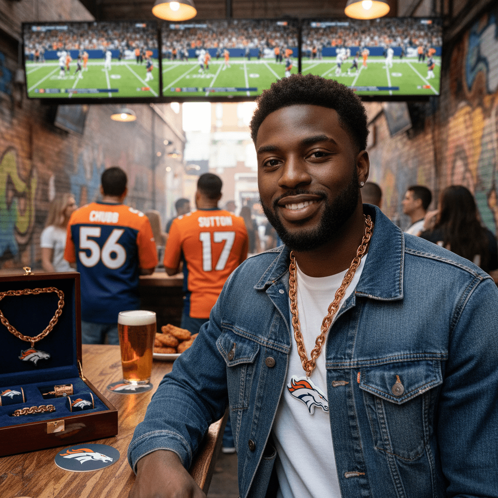 NFL Denver Broncos, Licensed Foam Chain (Import) - Officially Licensed My Store Fan Gear - Apparel category - Fan Trendz