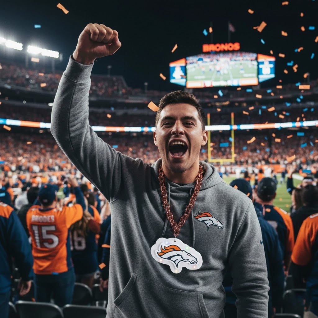 NFL Denver Broncos, Light up Big Logo Fan Chain - Fan Trendz