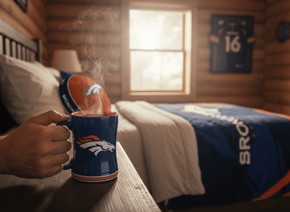 NFL Denver Broncos Team Color 14oz Embossed Ceramic Relief Mug - Officially Licensed My Store Fan Gear - Apparel category - Fan Trendz