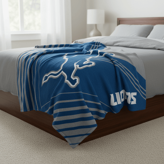 NFL Detriot Lions 60 x 80 Plush Blanket - Officially Licensed My Store Fan Gear - Apparel category - Fan Trendz