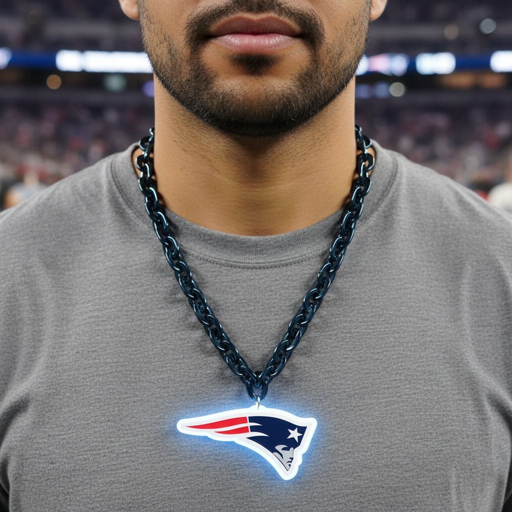 NFL England Patriots, Light up Big Logo Fan Chain - Officially Licensed My Store Fan Gear - Apparel category - Fan Trendz