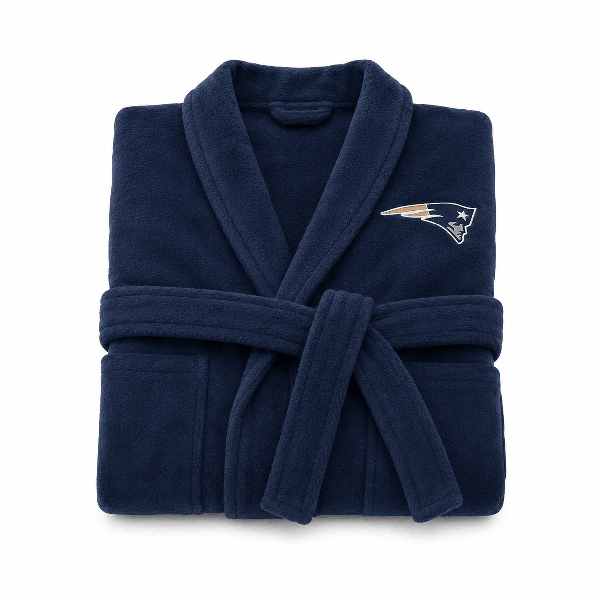 NFL England Patriots Plush ROBE, Team Logo Embroidered - Officially Licensed My Store Fan Gear - Apparel category - Fan Trendz