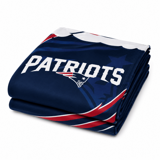 NFL England Patriots Queen Size Plush Blanket - Officially Licensed My Store Fan Gear - Apparel category - Fan Trendz