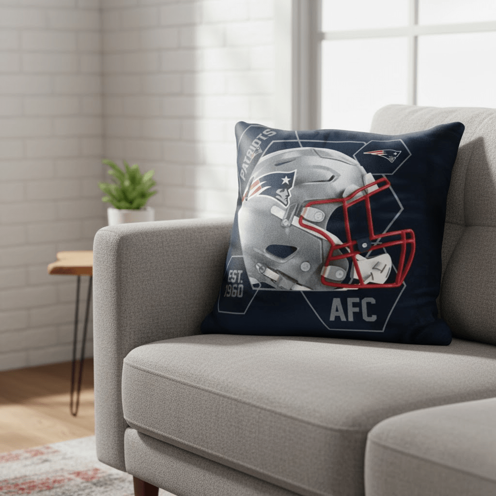 NFL England Patriots Velvet Plush 18x18" CUSHION - Officially Licensed My Store Fan Gear - Apparel category - Fan Trendz