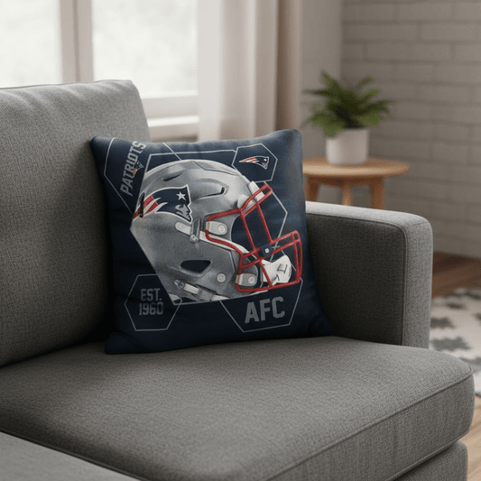 NFL England Patriots Velvet Plush 18x18" CUSHION - Officially Licensed My Store Fan Gear - Apparel category - Fan Trendz