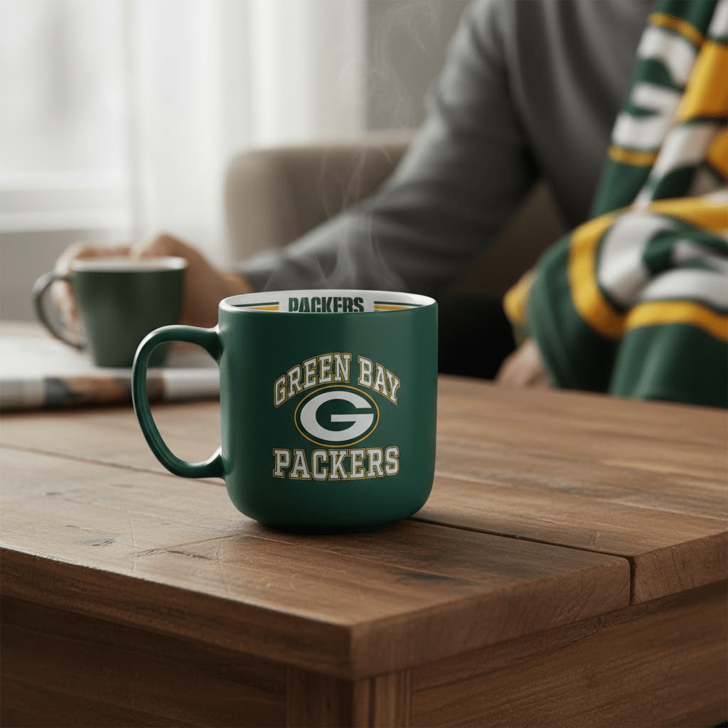 NFL Green Bay Packers 15oz 'Stripe' Ceramic Mug - Officially Licensed My Store Fan Gear - Apparel category - Fan Trendz