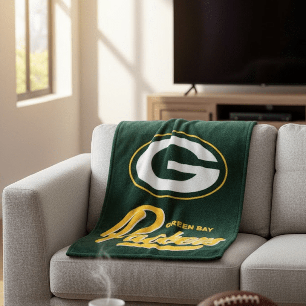 NFL Green Bay Packers Plush Throw Blanket - Officially Licensed My Store Fan Gear - Apparel category - Fan Trendz