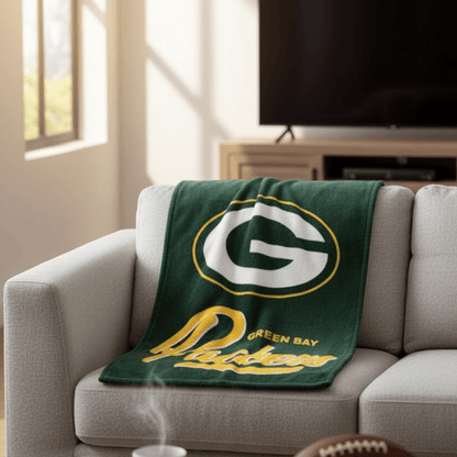 NFL Green Bay Packers Plush Throw Blanket - Officially Licensed My Store Fan Gear - Apparel category - Fan Trendz