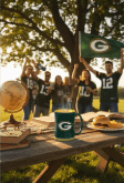 NFL Green Bay Packers Team Color 14oz Embossed Ceramic Relief Mug - Fan Trendz