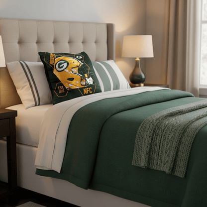 NFL Green Bay Packers Velvet Plush 18x18" CUSHION - Officially Licensed My Store Fan Gear - Apparel category - Fan Trendz