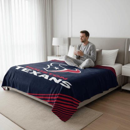 NFL Houston Texans Queen Size Plush Blanket - Officially Licensed My Store Fan Gear - Apparel category - Fan Trendz