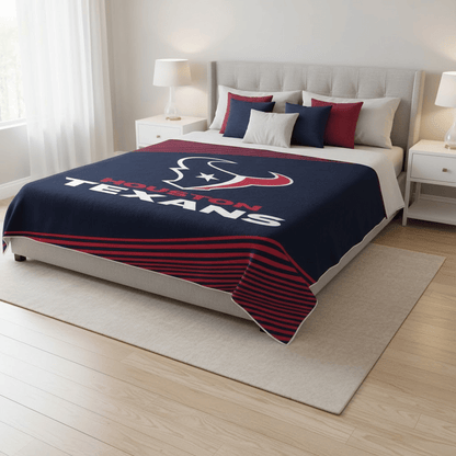 NFL Houston Texans Queen Size Plush Blanket - Officially Licensed My Store Fan Gear - Apparel category - Fan Trendz