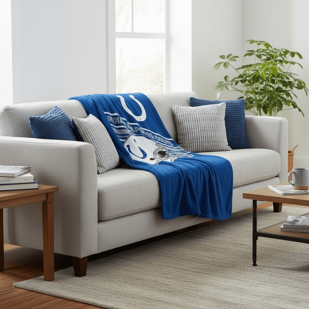 NFL Indianapolis Colts Plush Throw Blanket - Fan Trendz