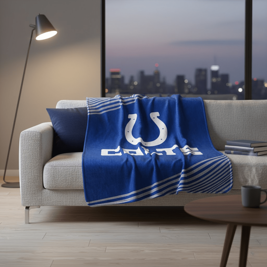 NFL Indianapolis Colts Queen Size Plush Blanket - Fan Trendz