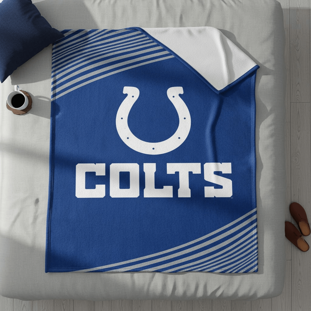 NFL Indianapolis Colts Queen Size Plush Blanket - Fan Trendz