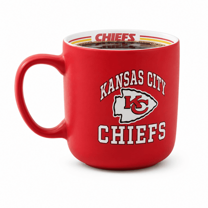 NFL Kansas City Chiefs 15oz 'Stripe' Ceramic Mug - Officially Licensed My Store Fan Gear - Apparel category - Fan Trendz