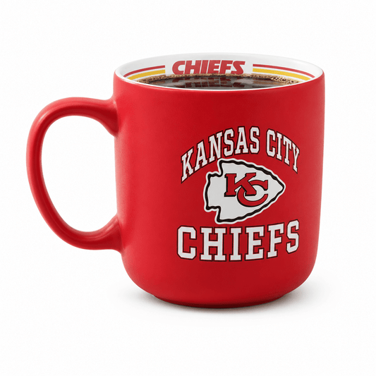 NFL Kansas City Chiefs 15oz 'Stripe' Ceramic Mug - Officially Licensed My Store Fan Gear - Apparel category - Fan Trendz